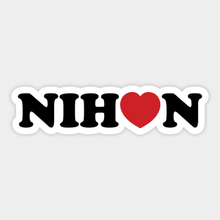 Nihon Love Heart Sticker